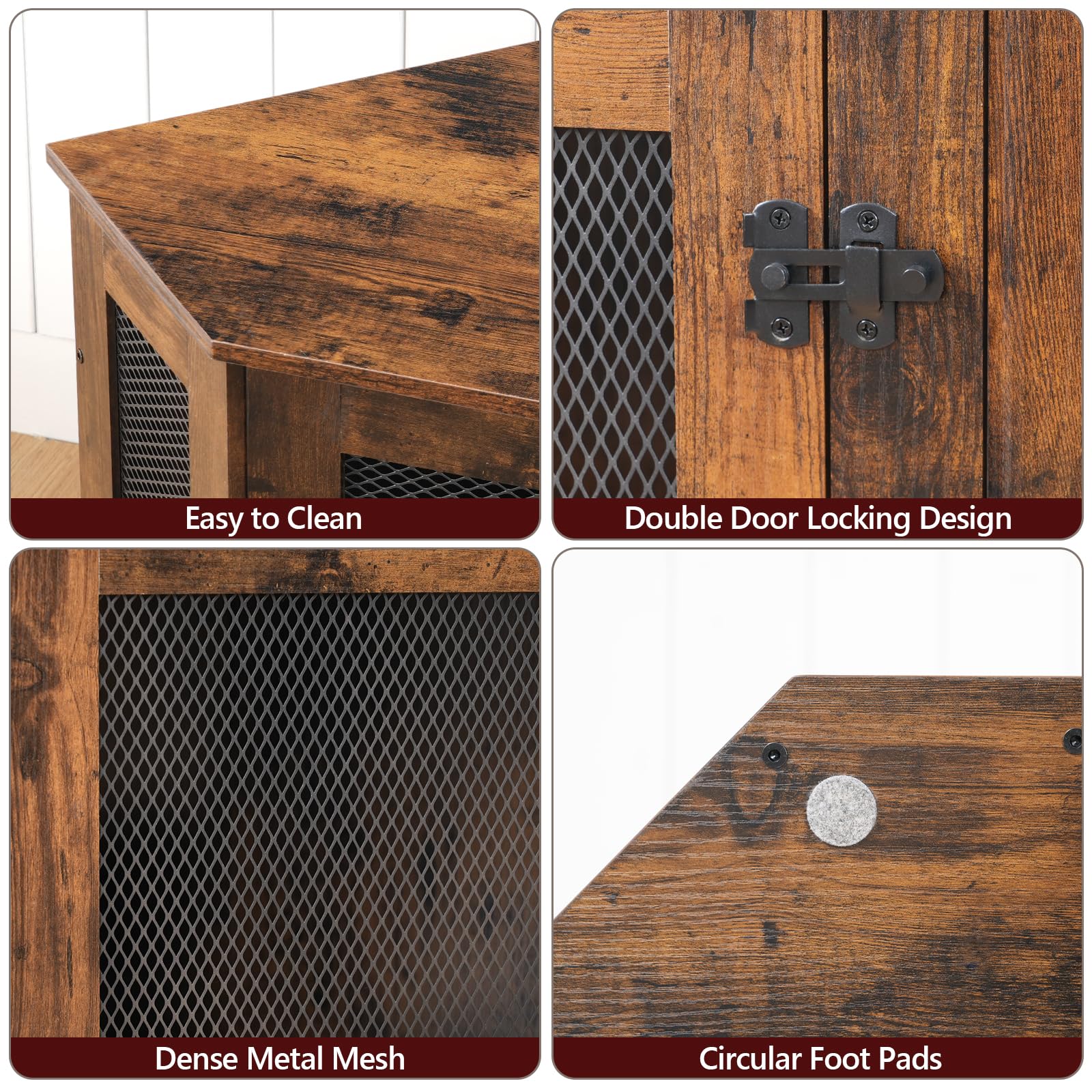 MAHANCRIS corner crate doubles as lounge-ready space for small to medium dogs.