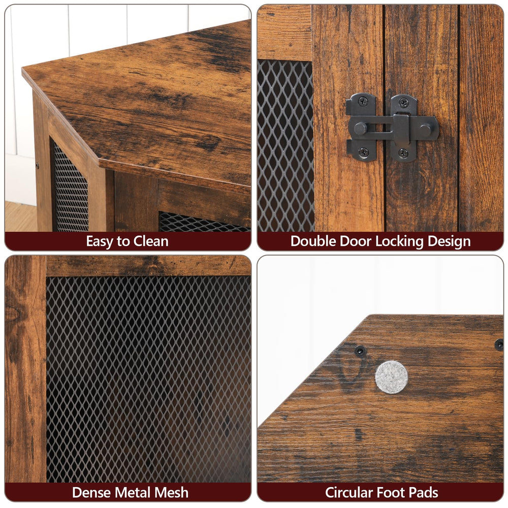 MAHANCRIS corner crate doubles as lounge-ready space for small to medium dogs.