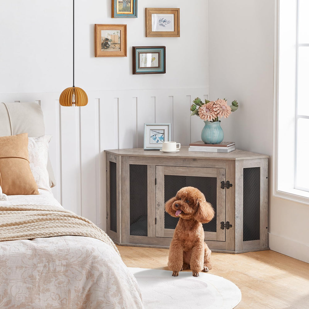 MAHANCRIS Corner Dog Crate top surface supports up to 220 lb.