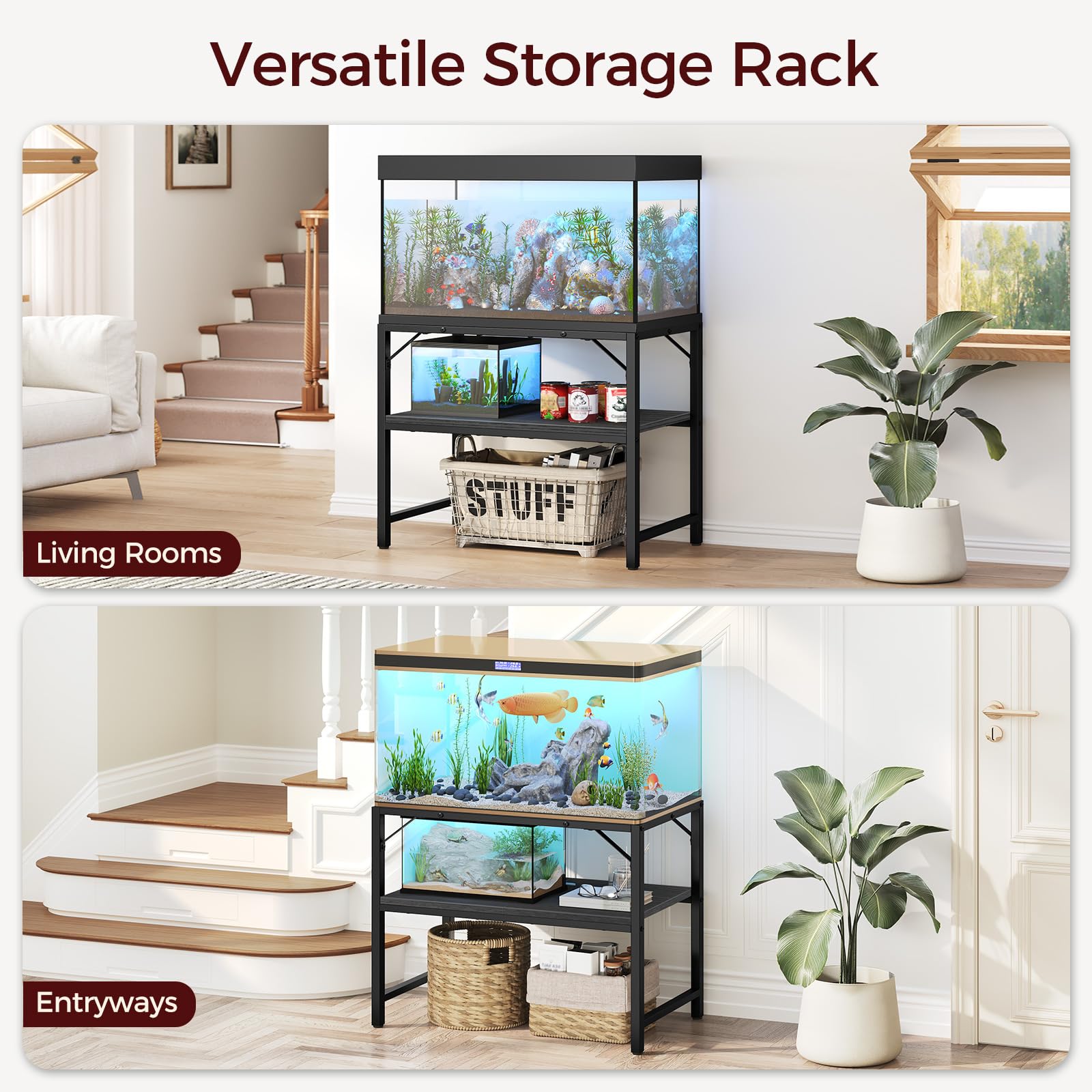 MAHANCRIS EVA pads on the top prevent slipping and protect the aquarium.