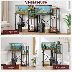 MAHANCRIS adjustable feet keep the stand steady on uneven floors.