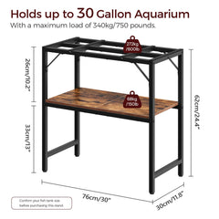 MAHANCRIS heavy-duty stand frame provides a solid aquarium base