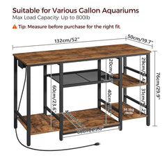 MAHANCRIS stand central mesh storage keeps fish food and tools organized