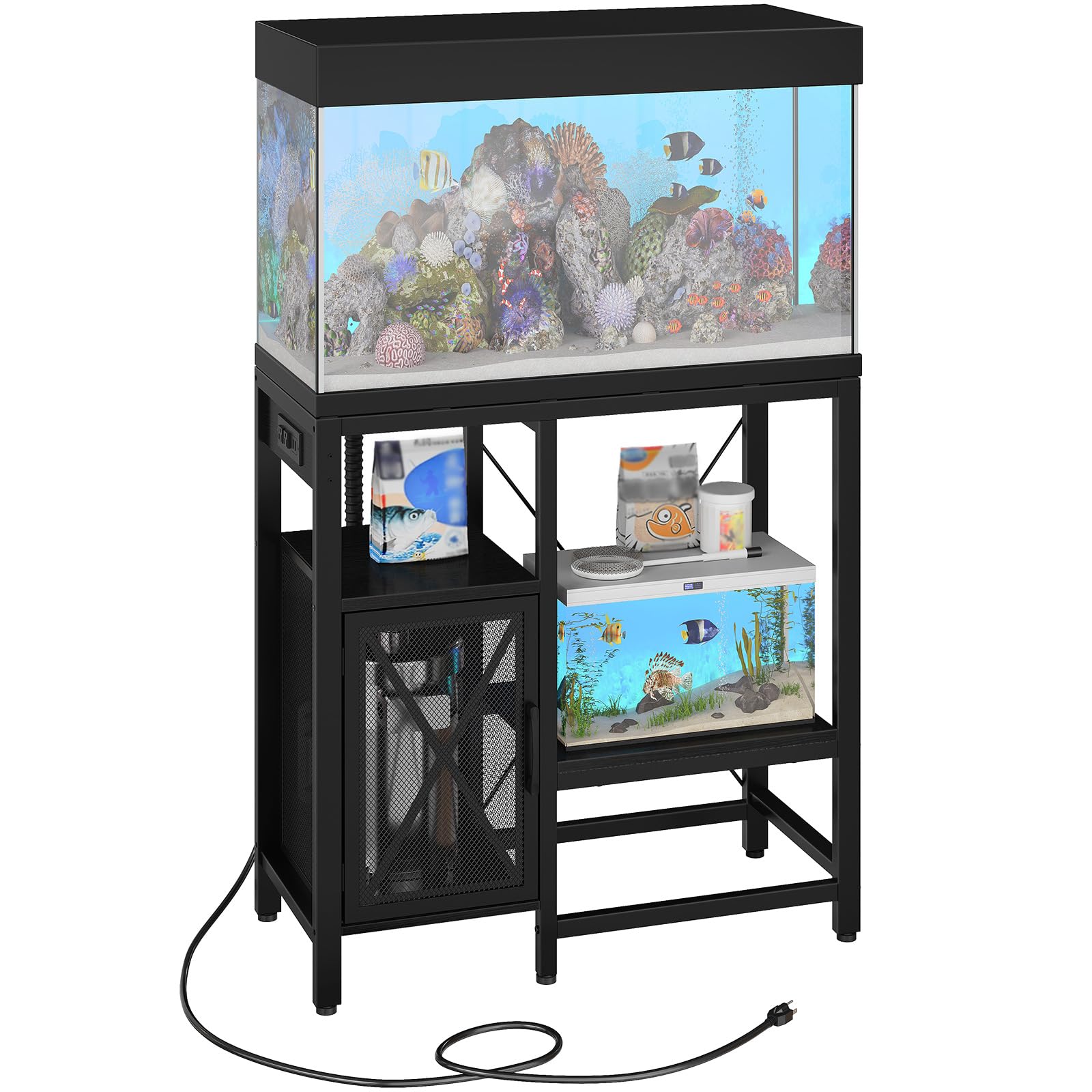 MAHANCRIS stand supporting a turtle tank in a home setup