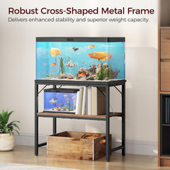 MAHANCRIS two-tier storage shelves organize tank gear and accessories