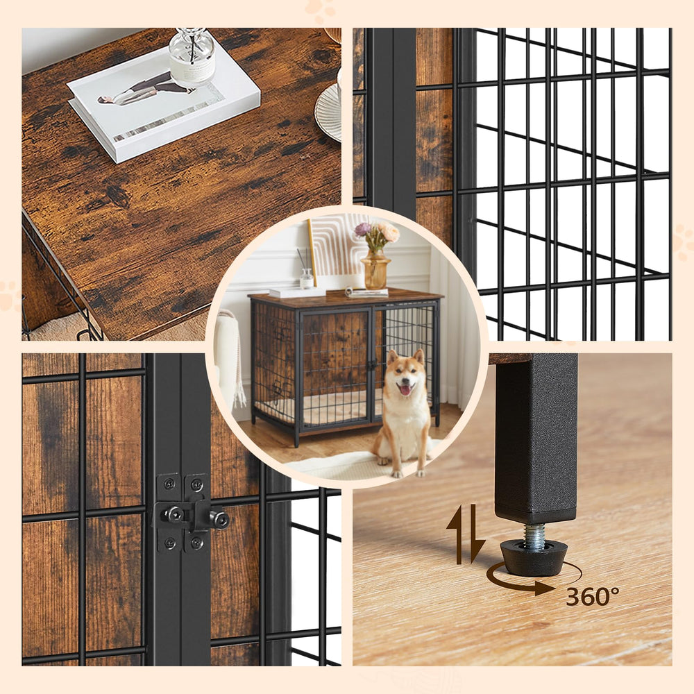 MAHANCRIS wooden dog kennel blends furniture style with cozy containment.