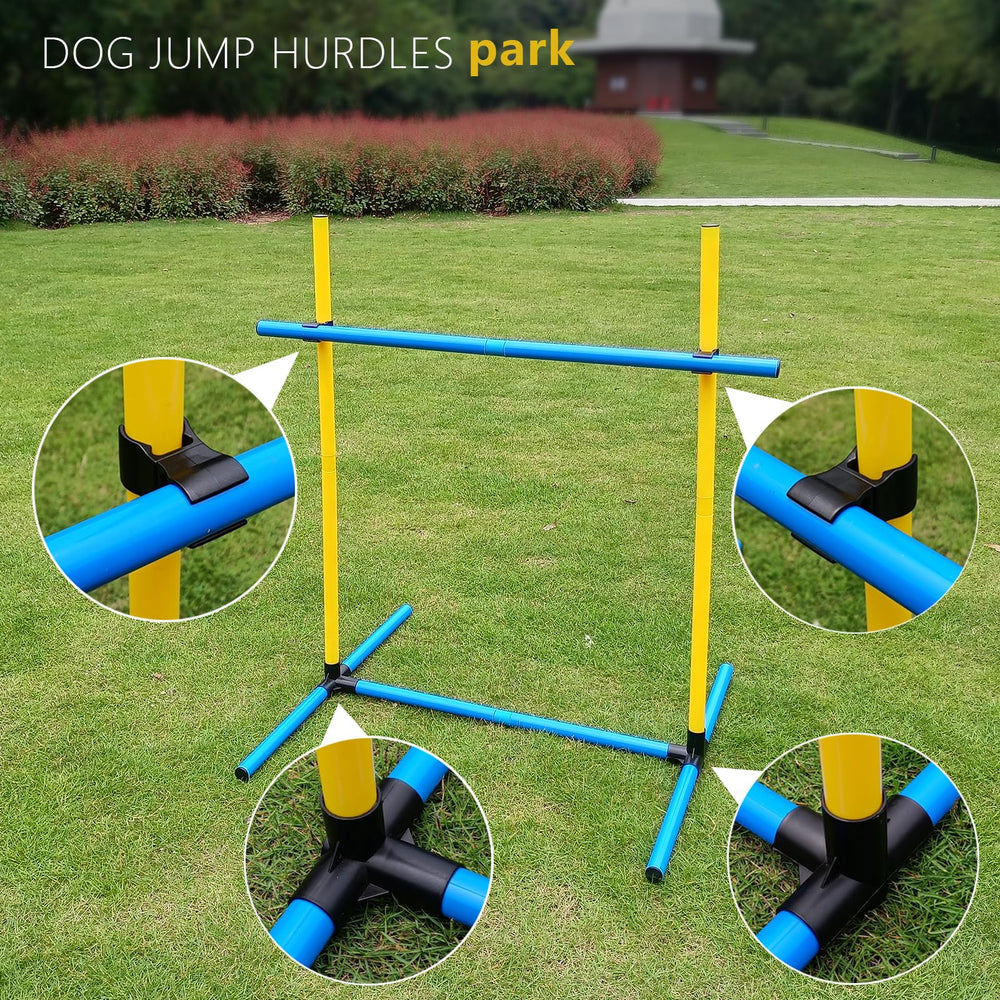 Maicobi adjustable height hurdle helps tailor training to your dog's size.