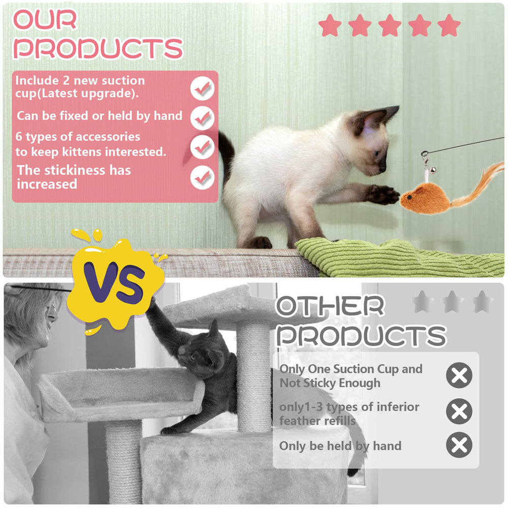 Maiguangta detachable feather toy offers versatile play options