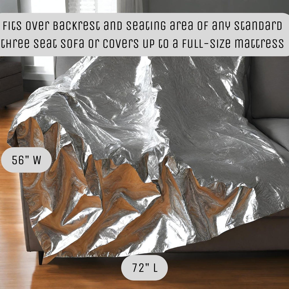 Crinkly material closeup highlights safe, non-electrical deterrent design for furniture.