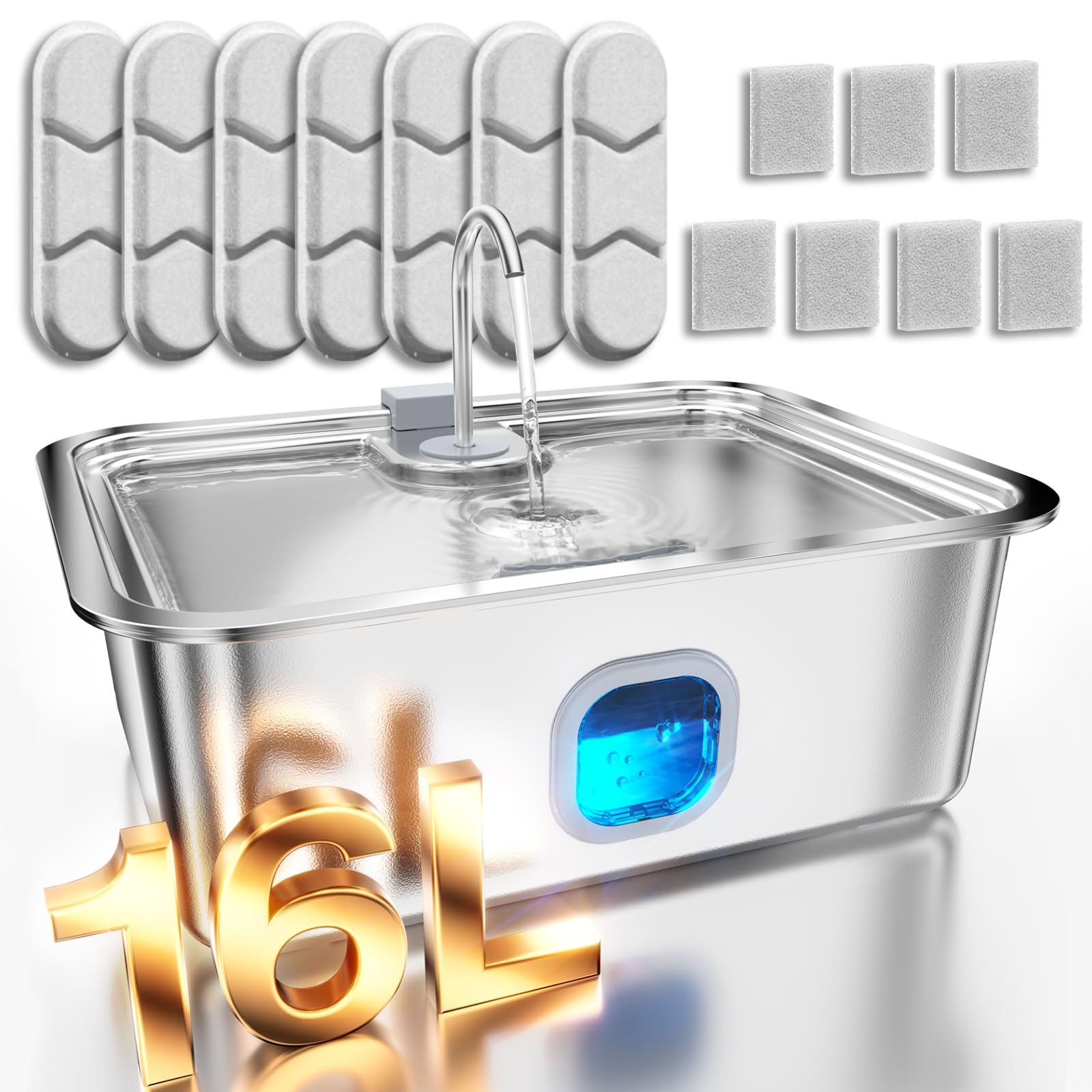 MAILOFY 4.2Gal fountain with 16L tank for steady hydration.