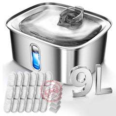 MAILOFY dog water fountain with 9L capacity keeps large dogs hydrated.