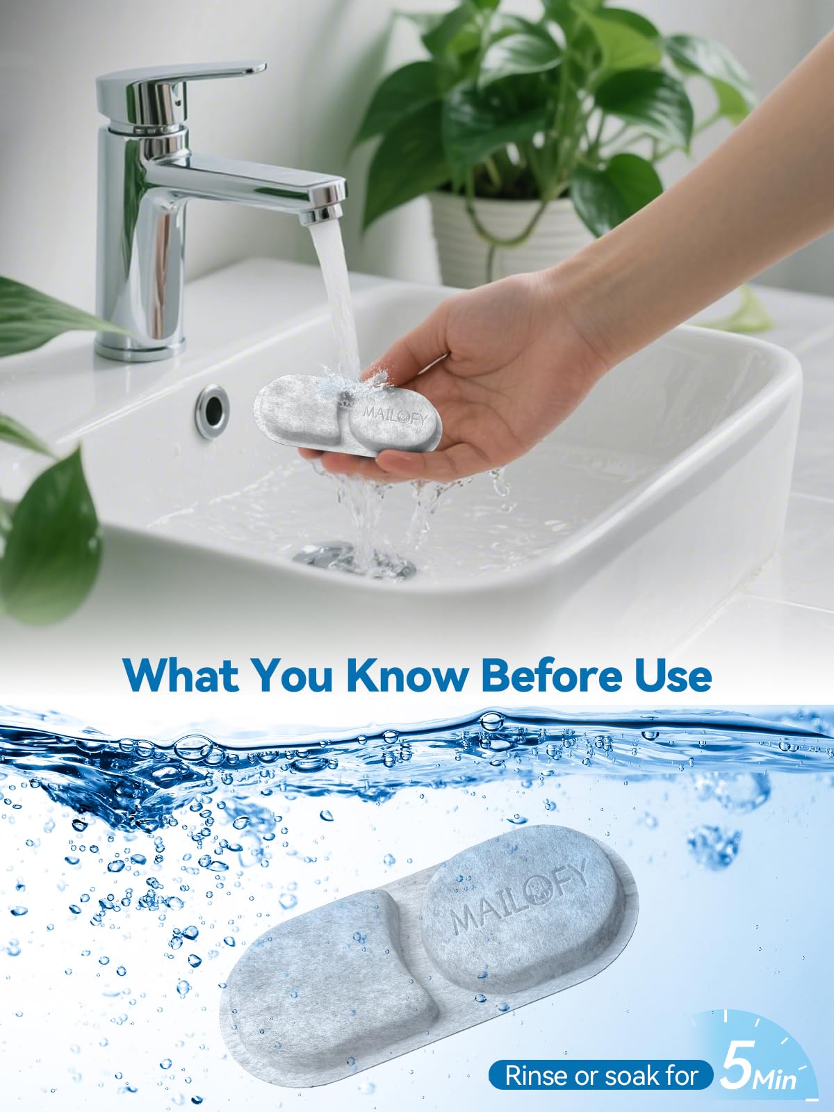 MAILOFY four-layer filtration system keeps water fresh and clean.