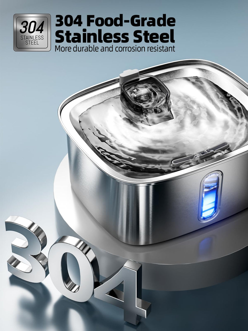 MAILOFY water level window lets you monitor remaining water at a glance.