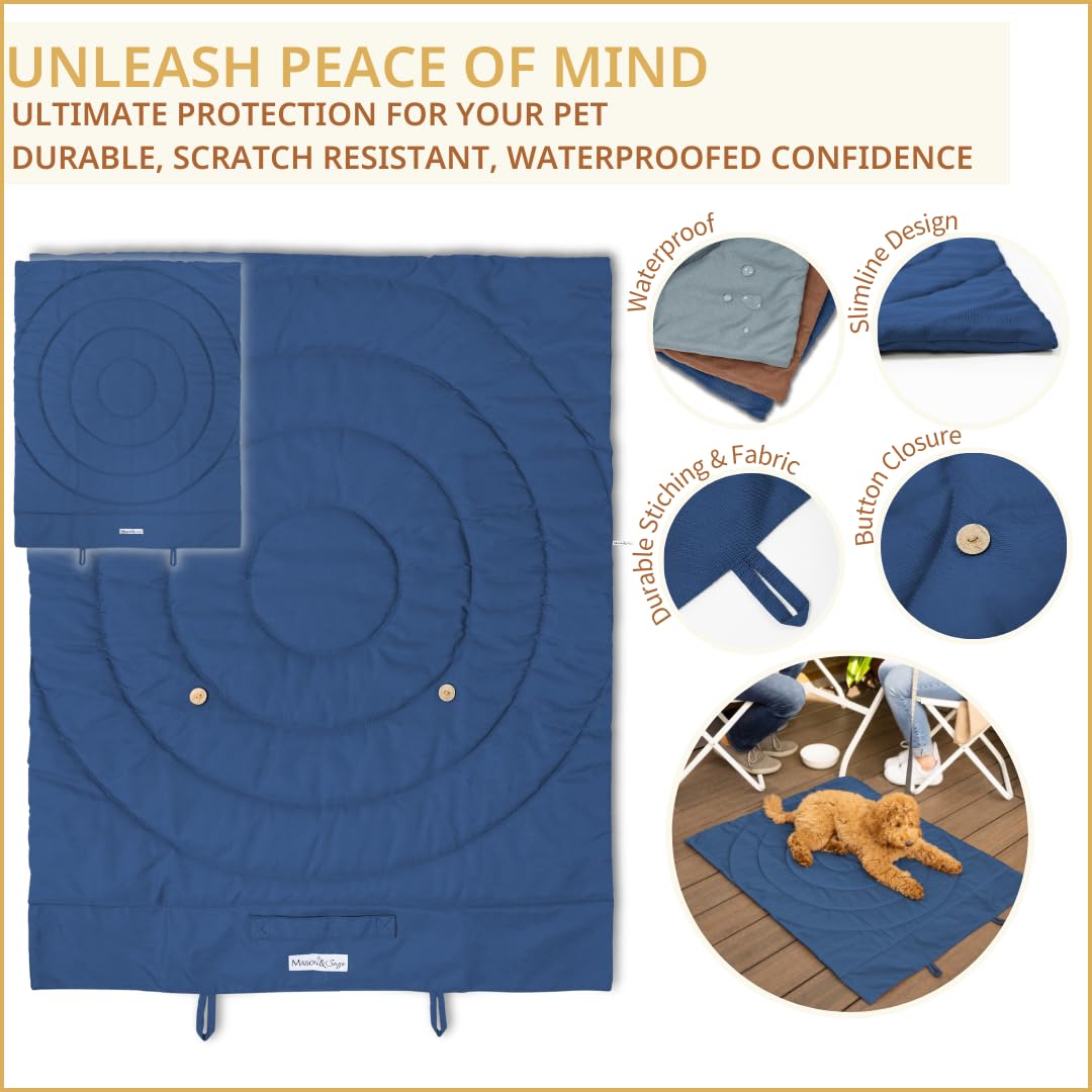 Maison & Sage open 39x30 dog travel mat showing generous space