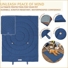Maison & Sage open 39x30 dog travel mat showing generous space