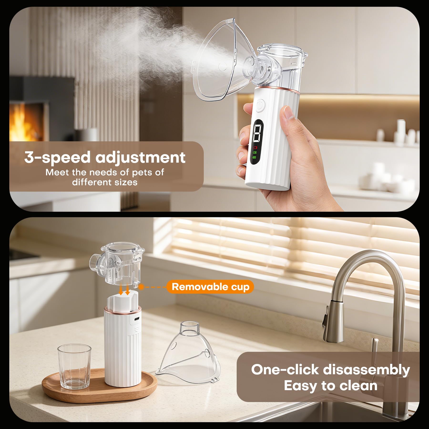 Maitmt Cat Nebulizer lightweight 118g design for easy portability