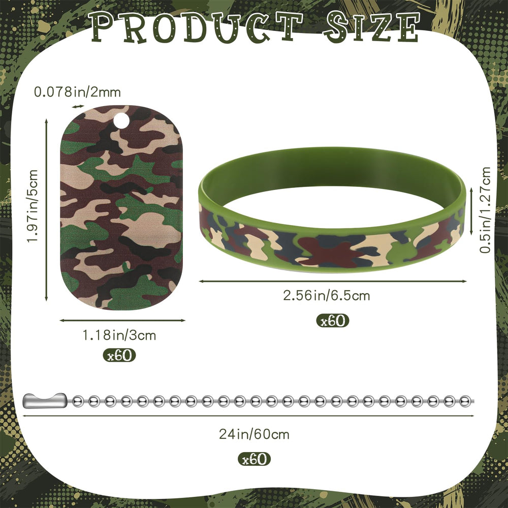 Maitys camouflage dog tag chains provide durable, adjustable wear for accessories