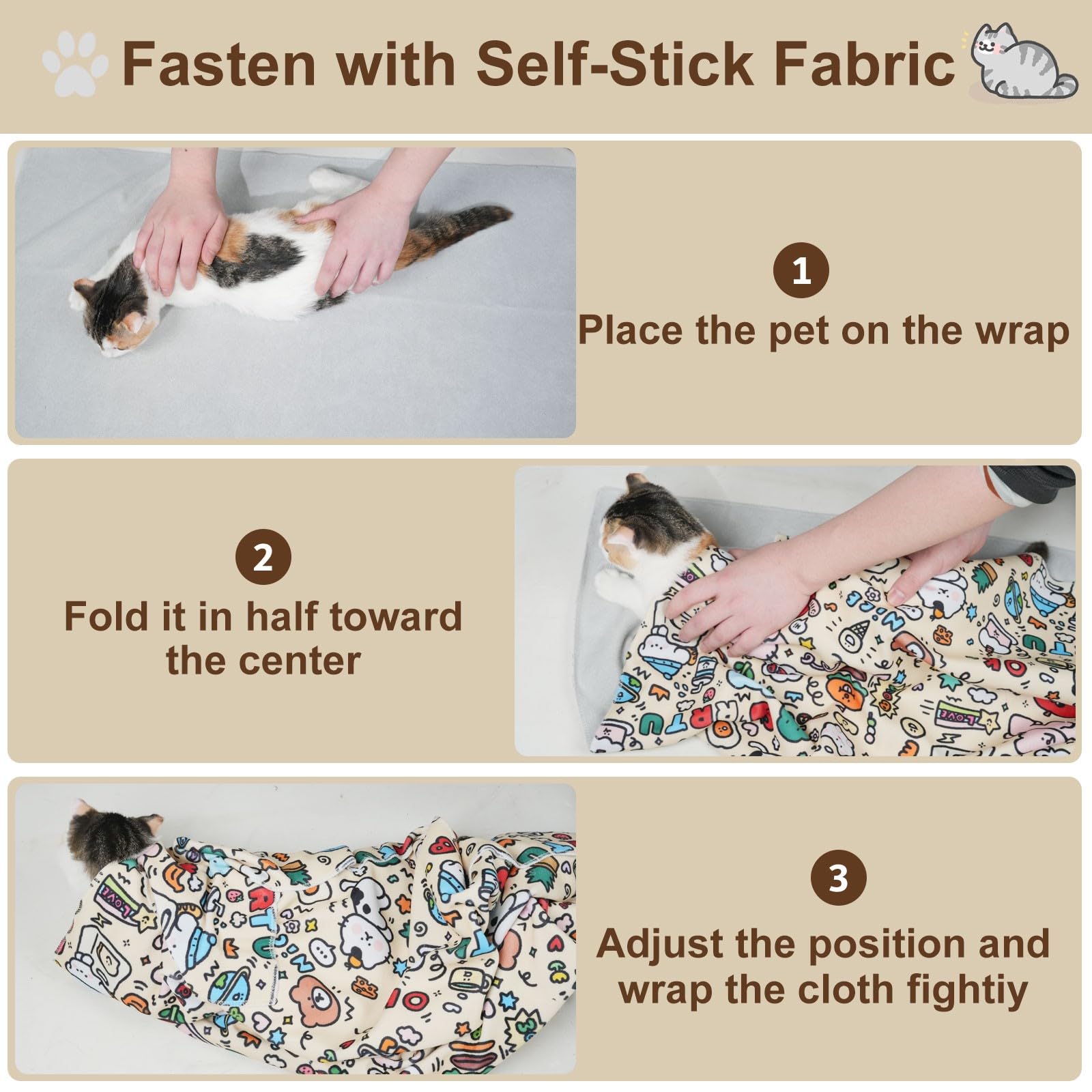 maiwoste elephant cat wrap fits cats up to 22 lbs during use