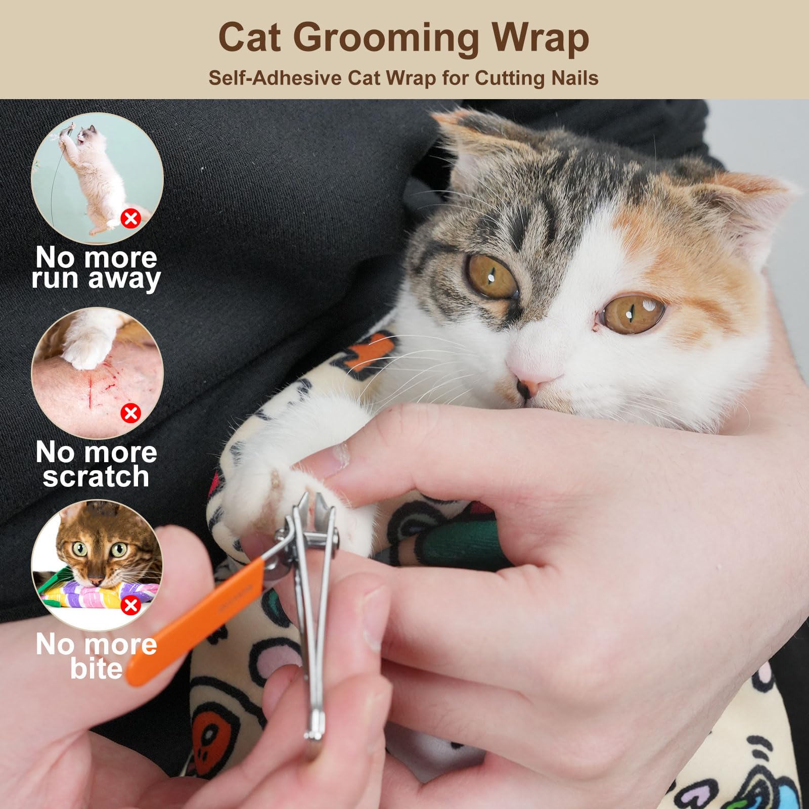 maiwoste elephant cat wrap used for medicine administration with minimal stress