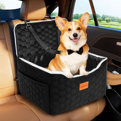 MAIYU dog car seat with adjustable straps keeps pets safely restrained