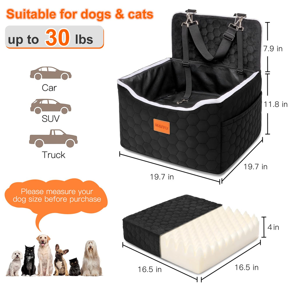 MAIYU dog car seat uses waterproof fabric to protect car interiors