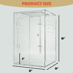 maiyuolg 12x12x18 reptile tank ventilation top supports airflow and safe lamp use