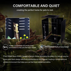 Maiyuolg reptile enclosure lid access enables easy feeding and hygiene