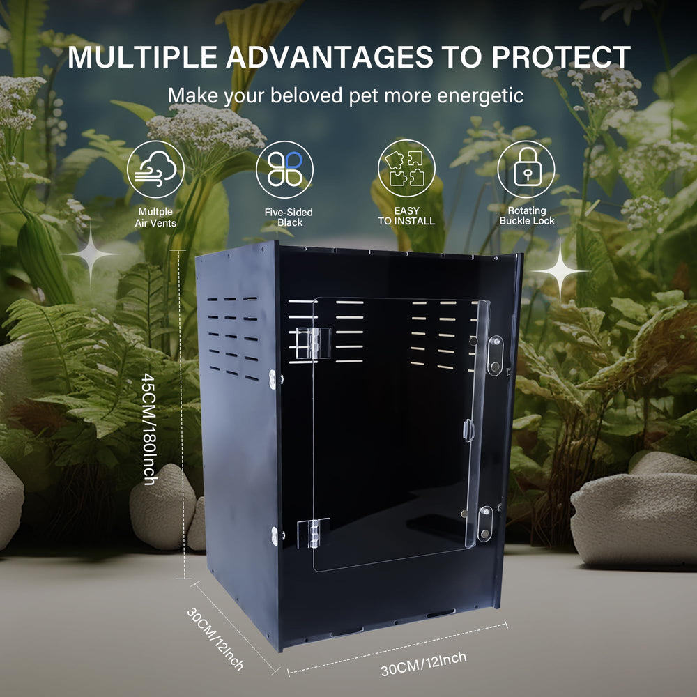 Maiyuolg reptile enclosure side view showing compact footprint