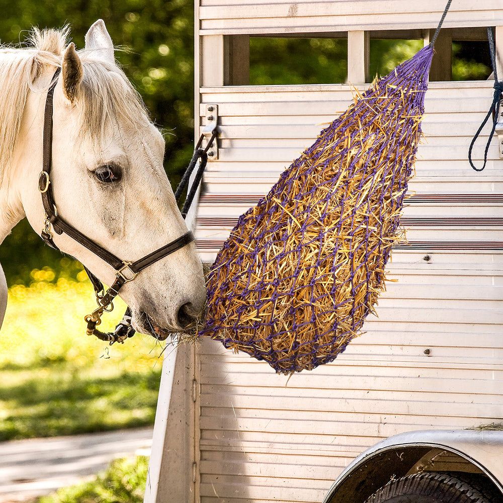Majestic Ally heavy-duty hay net uses 4T poly webbing for lasting performance.