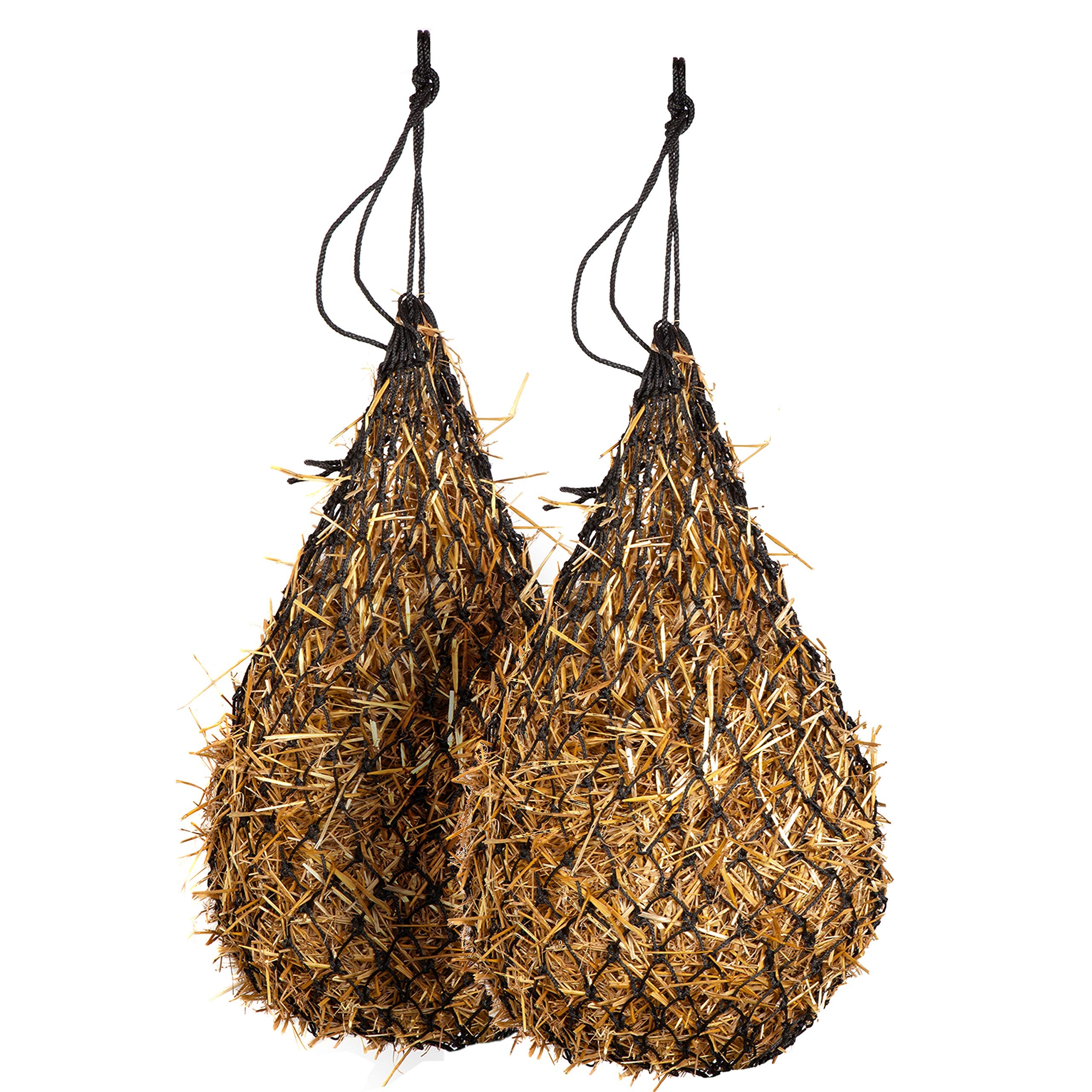 Majestic Ally twin-pack hay nets in multiple colors simplify stall feeding.