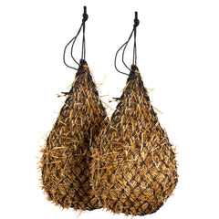 Majestic Ally twin-pack hay nets in multiple colors simplify stall feeding.
