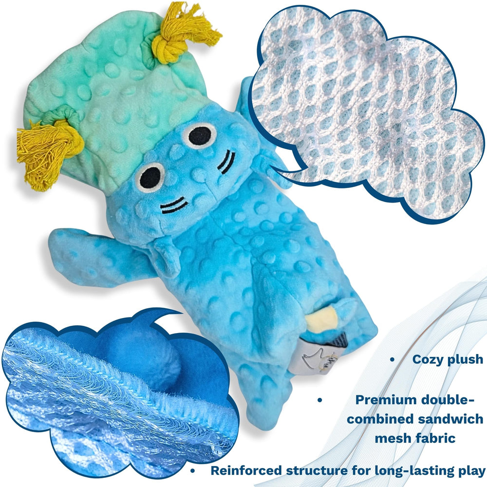 Majestic Pals 4-in-1 hippo plush blue texture invites cuddling