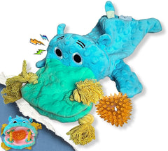 Majestic Pals 4-in-1 hippo toy head squeaker for interactive play