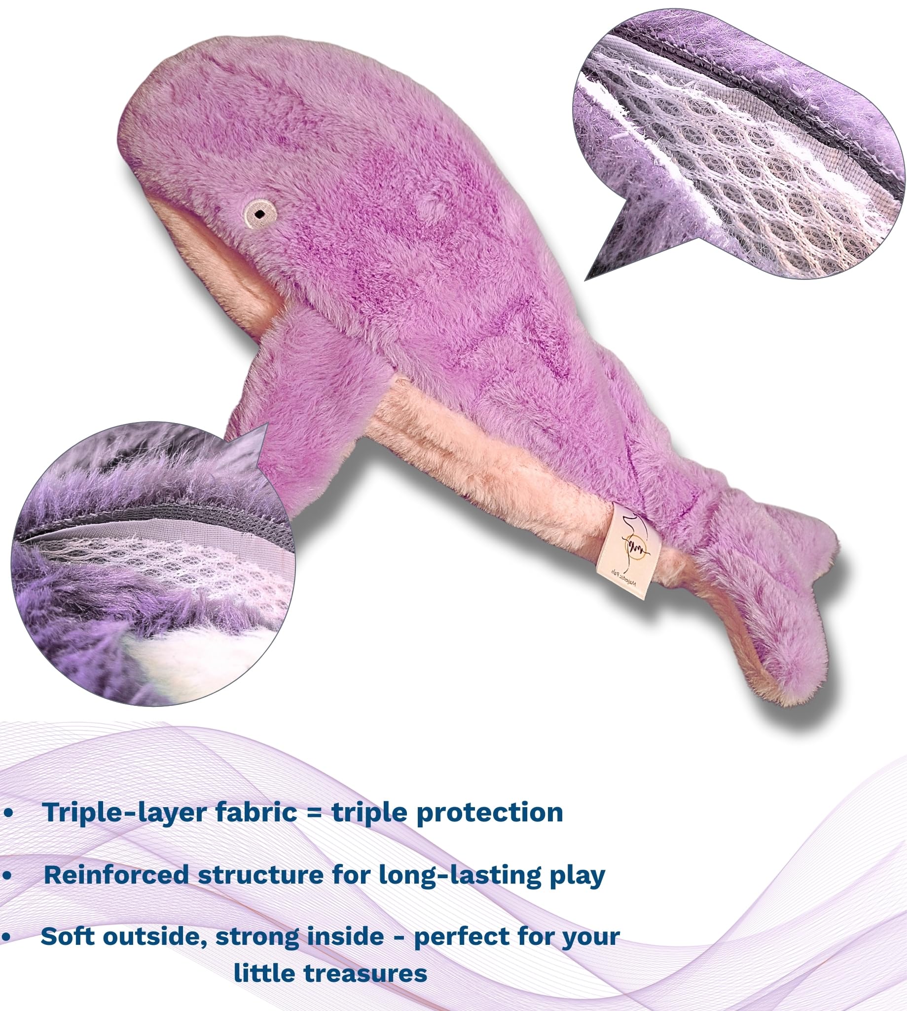 Majestic Pals Crinkle Core provides textured crinkle rewards for chewing and carrying.
