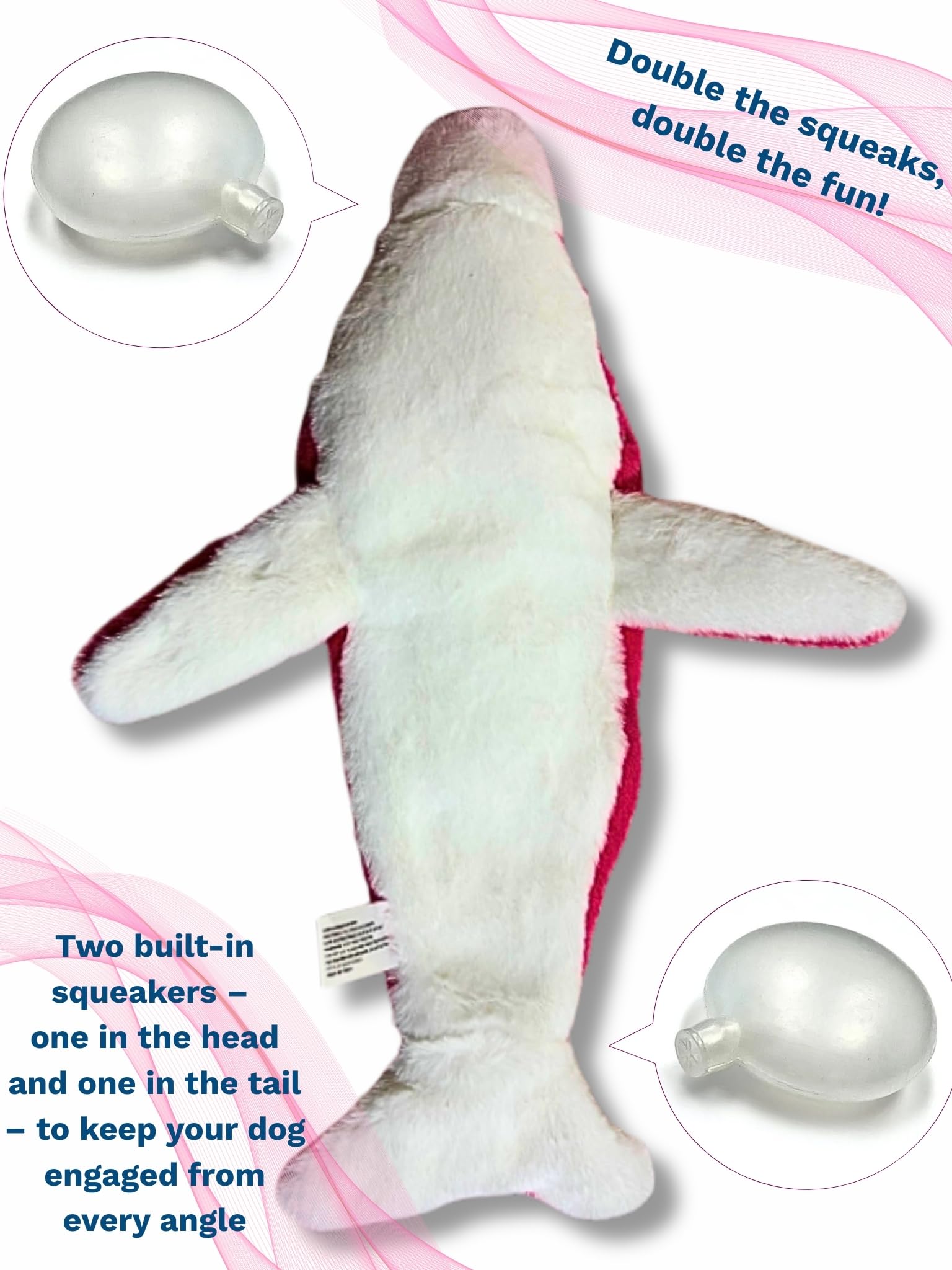 Majestic Pals Crinkle Eyes Embroidery ensures safe design with soft stitching for squeaky fun.