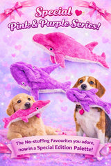 Majestic Pals Crinkle Tail Squeaker engages dogs during tug and solo games.