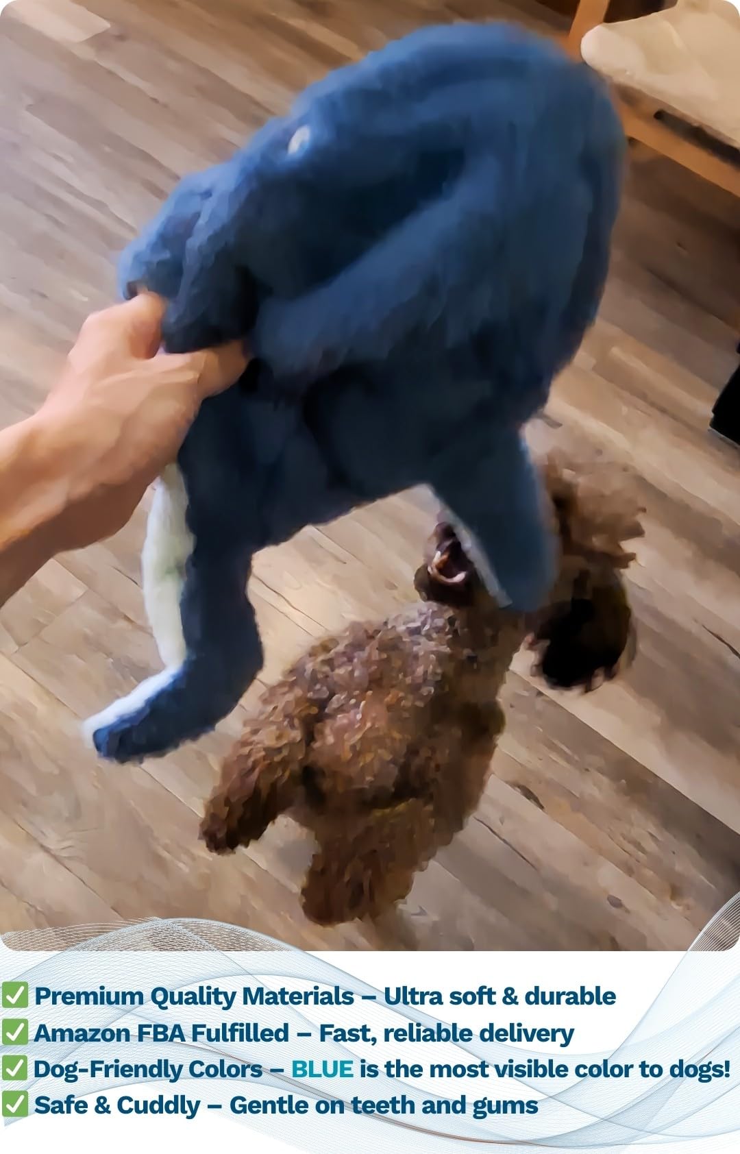 Majestic Pals crinkle tail squeaker to boost fetch and chew sessions.