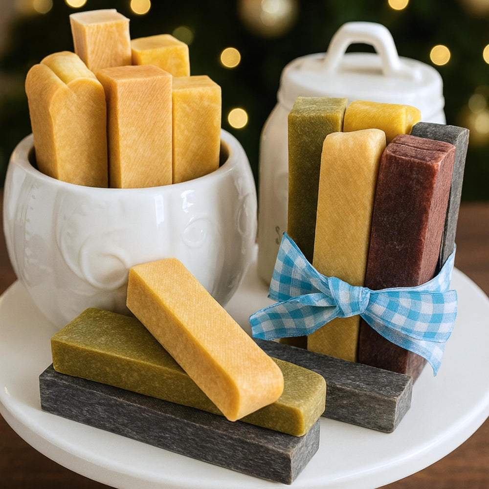 Majestic Pet Himalayan cheese chews with cranberry and blueberry for natural flavor.