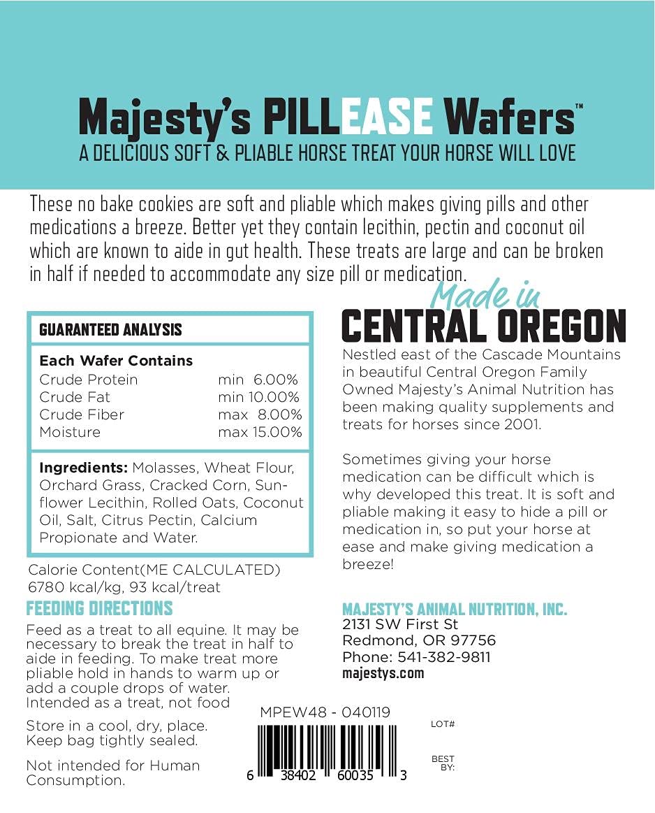 Majesty's PillEase half-piece render shows pill-size customization.