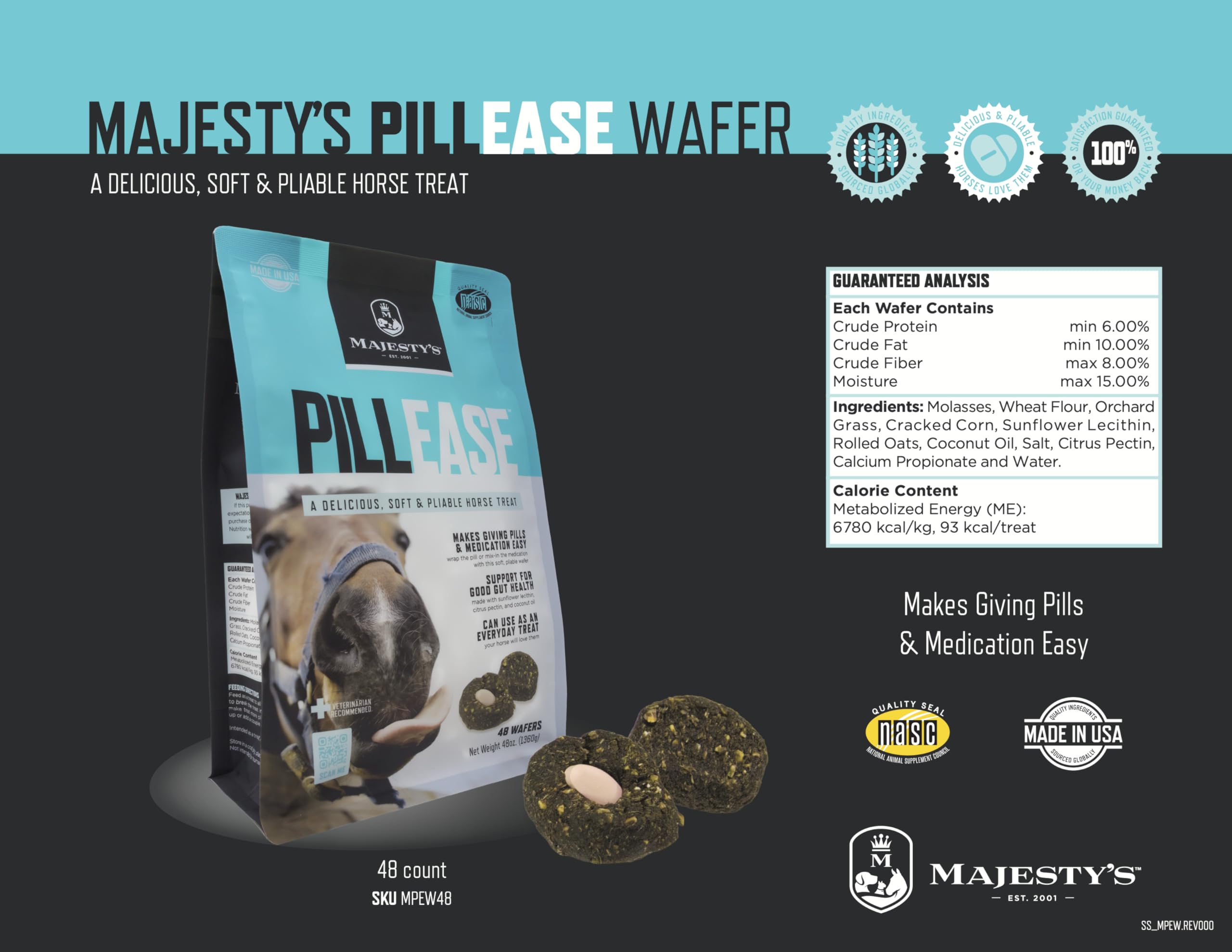 Majesty's PillEase close-up texture for easy pill wrapping.