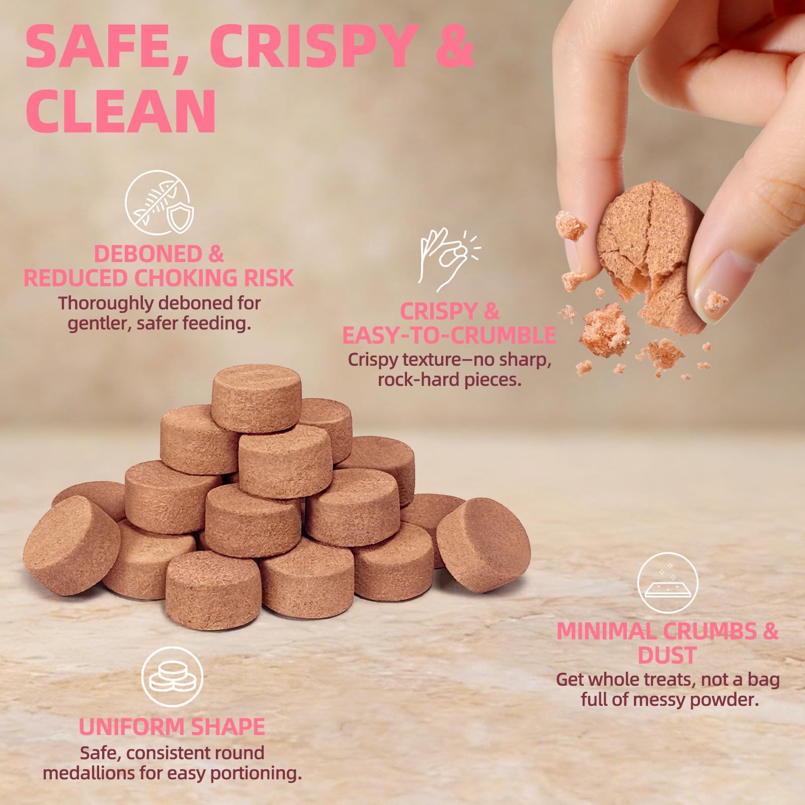 MAJOR PETS grain-free salmon treats with no gluten, ideal for sensitive tummies.