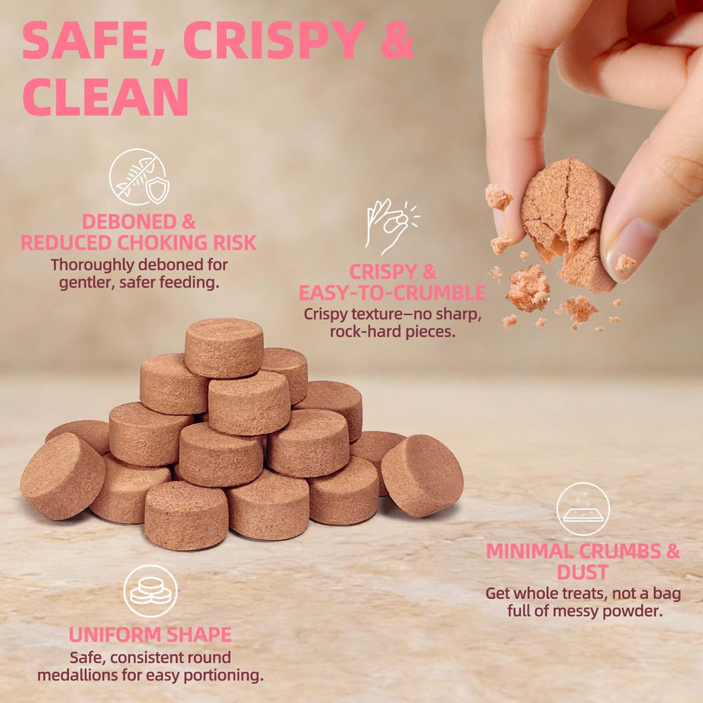 MAJOR PETS grain-free salmon treats with no gluten, ideal for sensitive tummies.