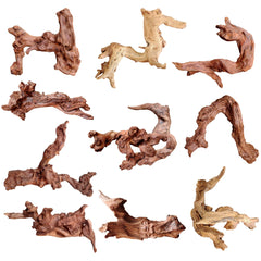 majoywoo driftwood branch 2-4.5-inch set enhances aquarium natural look and provides hiding spots.