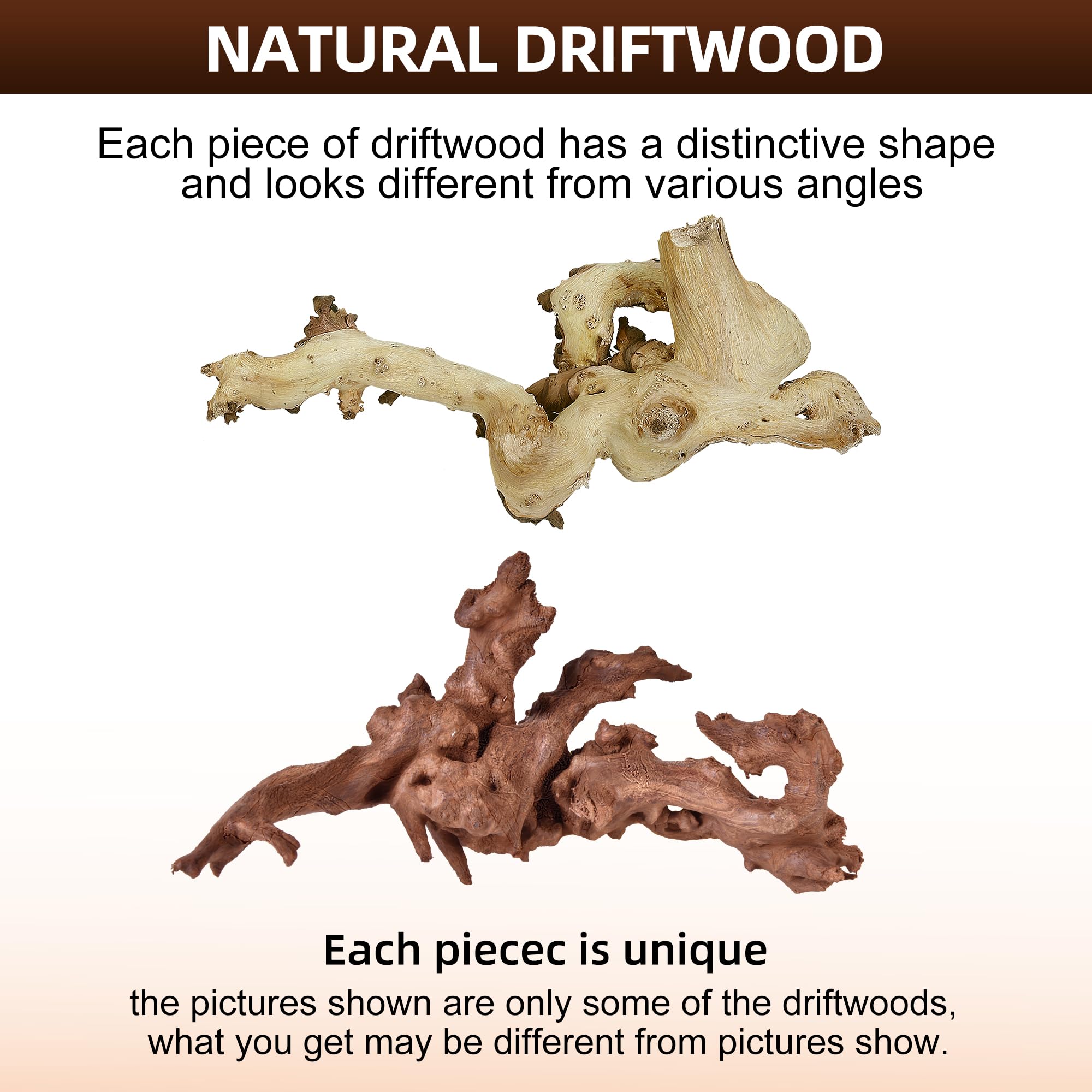 Majoywoo driftwood branch decor creates a focal point in aquariums and terrariums.