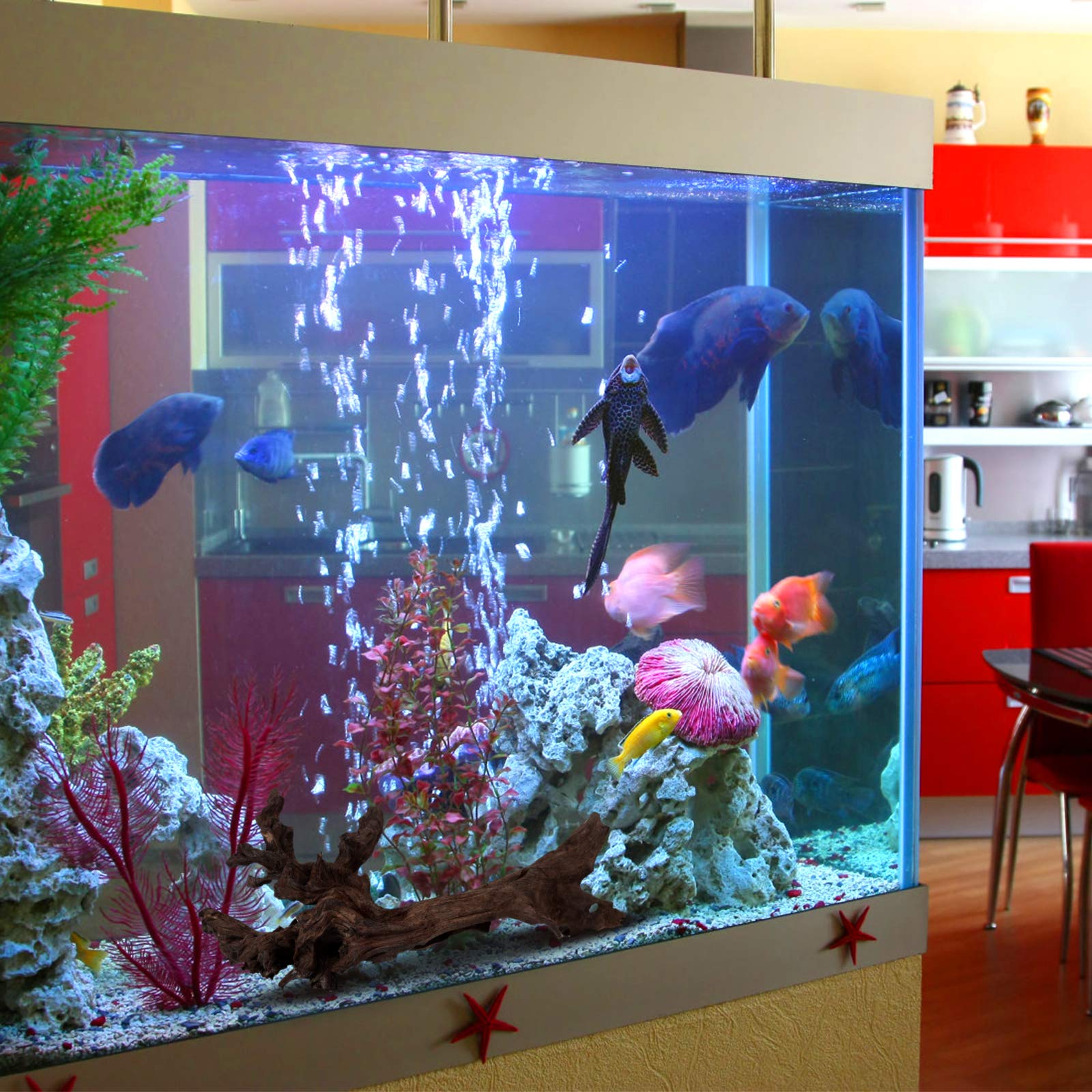 majoywoo durable driftwood for terrarium and tank setups provides natural texture