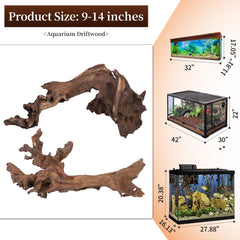 Majoywoo large driftwood perfect for reptile terrariums and climbing.