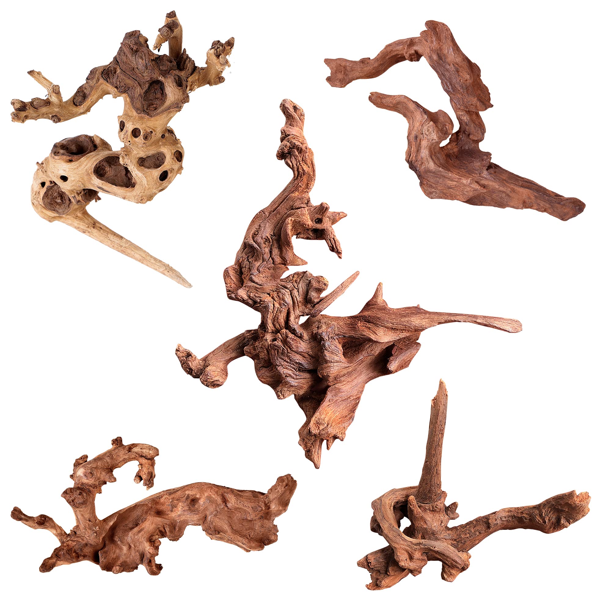 majoywoo natural driftwood branch for aquariums, enhances natural look in small tanks.