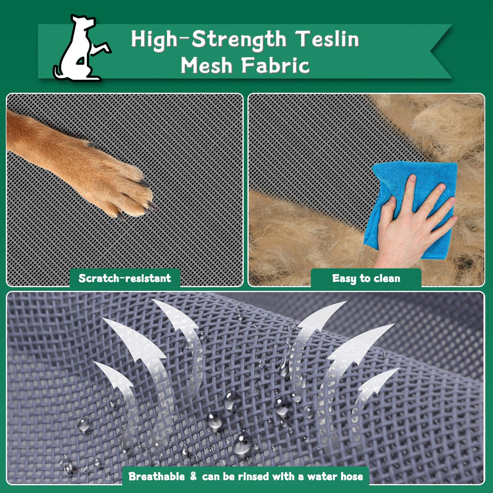 Makerfire stainless steel frame provides durable, stable support for dogs.