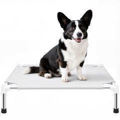 Makerfire Elevated Dog Bed assembly in minutes for quick setup.