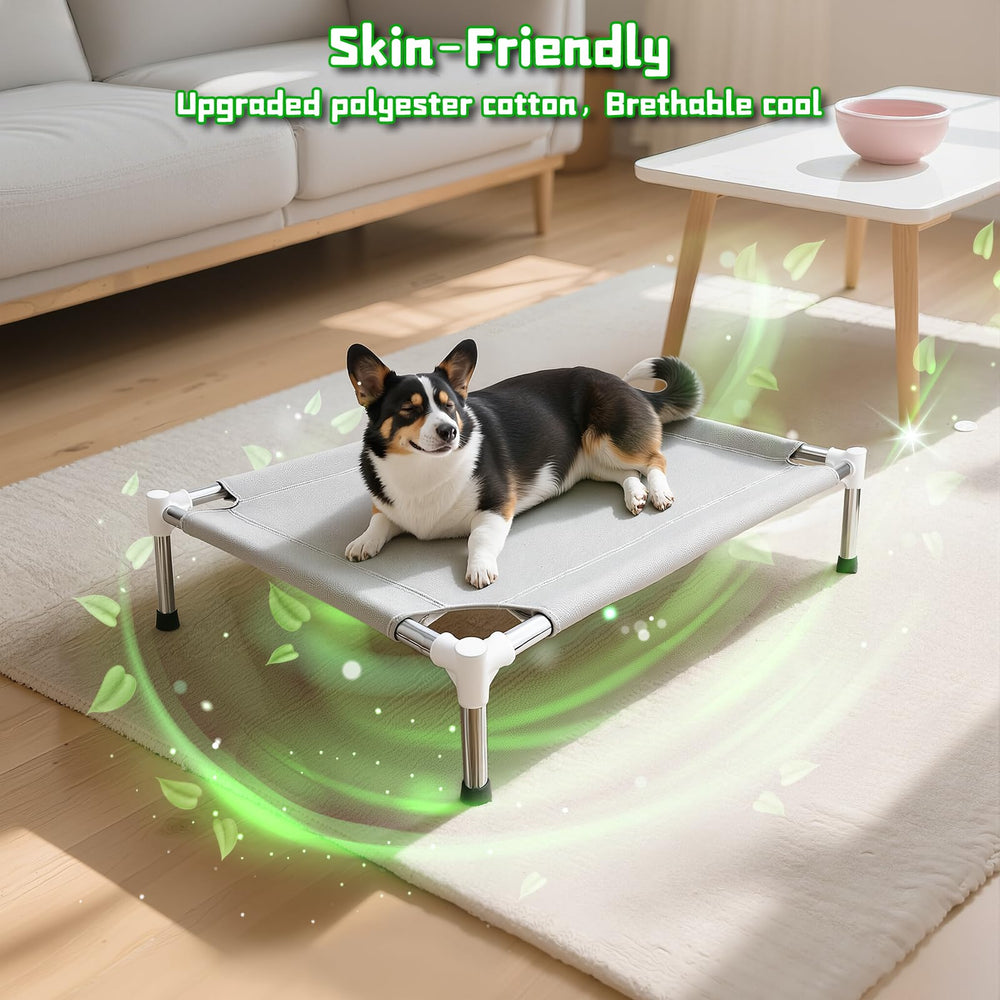 Non-slip feet keep bed steady on slick floors.